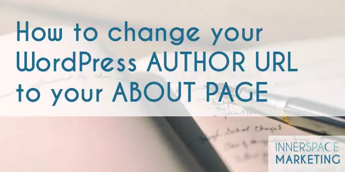 Change WordPress Author URL to About Page